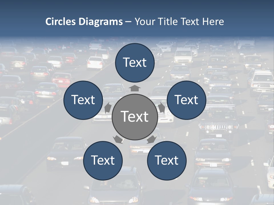 Traffic Jam In Los Angeles PowerPoint Template