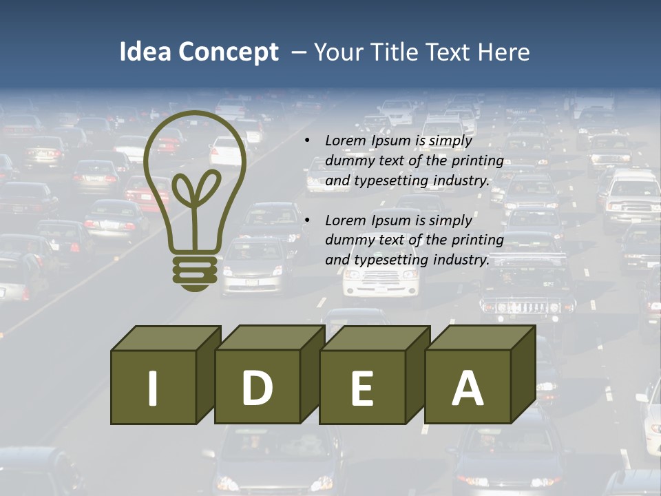 Traffic Jam In Los Angeles PowerPoint Template