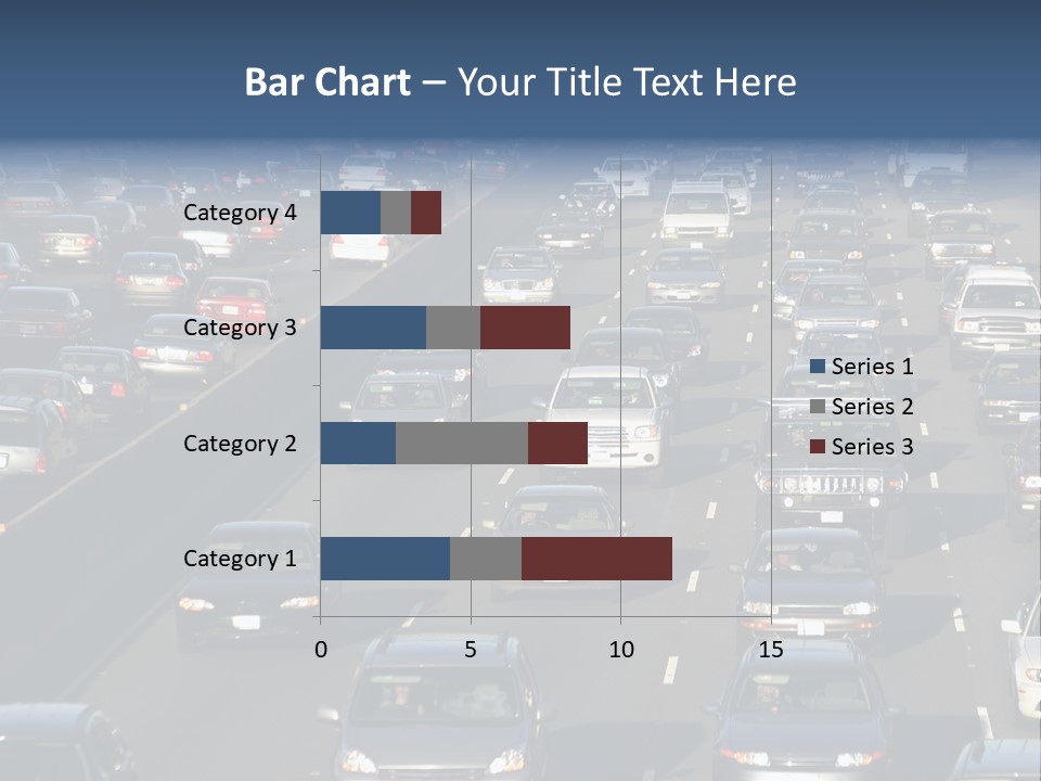 Traffic Jam In Los Angeles PowerPoint Template