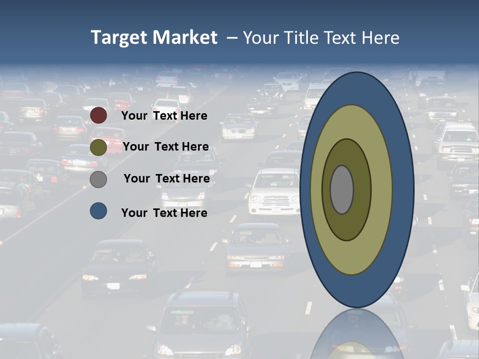 Traffic Jam In Los Angeles PowerPoint Template