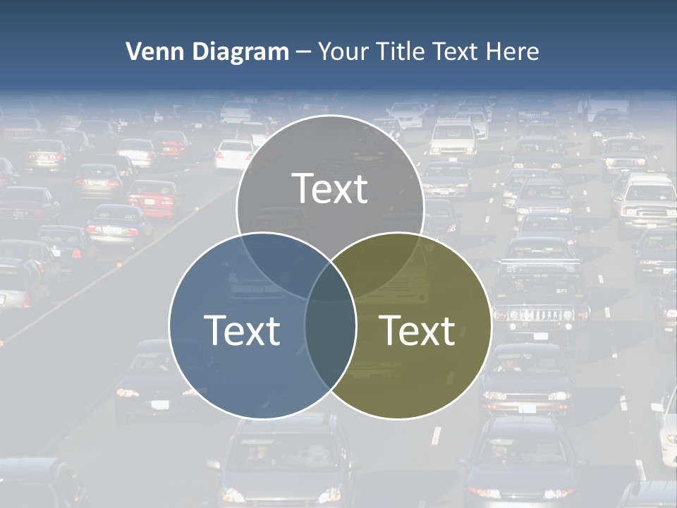 Traffic Jam In Los Angeles PowerPoint Template