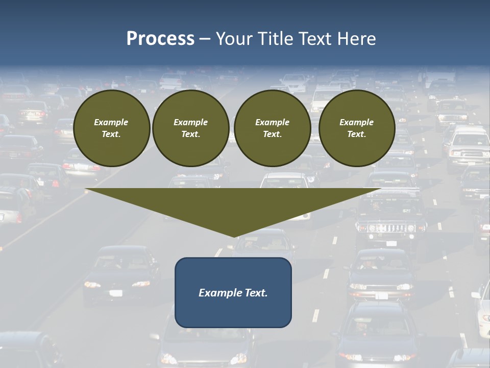 Traffic Jam In Los Angeles PowerPoint Template