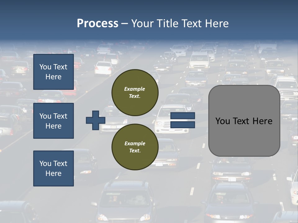 Traffic Jam In Los Angeles PowerPoint Template