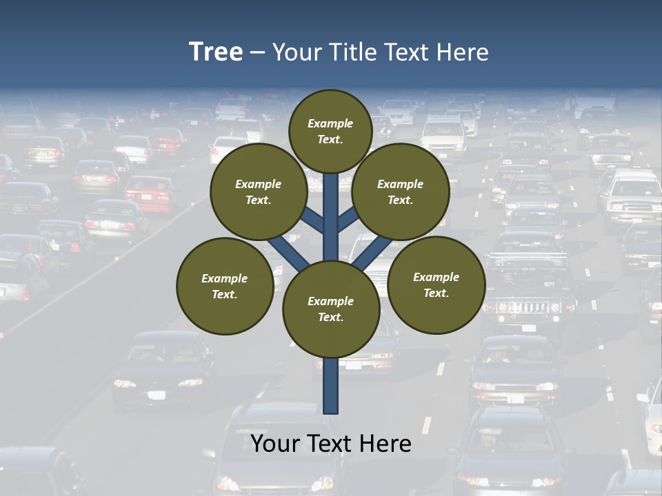 Traffic Jam In Los Angeles PowerPoint Template