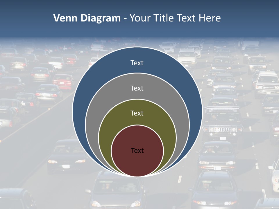 Traffic Jam In Los Angeles PowerPoint Template