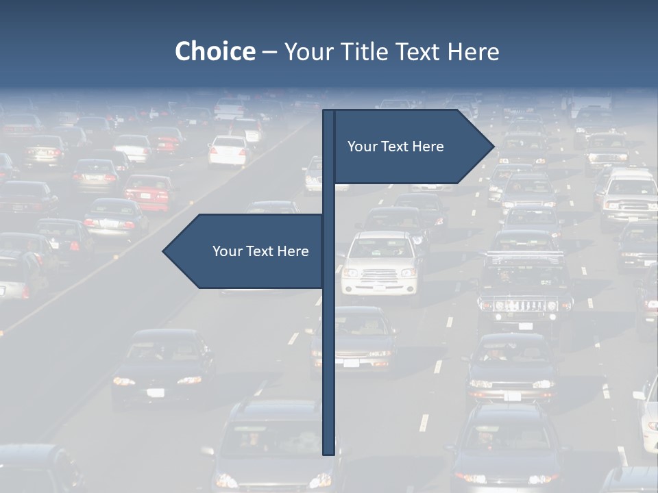 Traffic Jam In Los Angeles PowerPoint Template