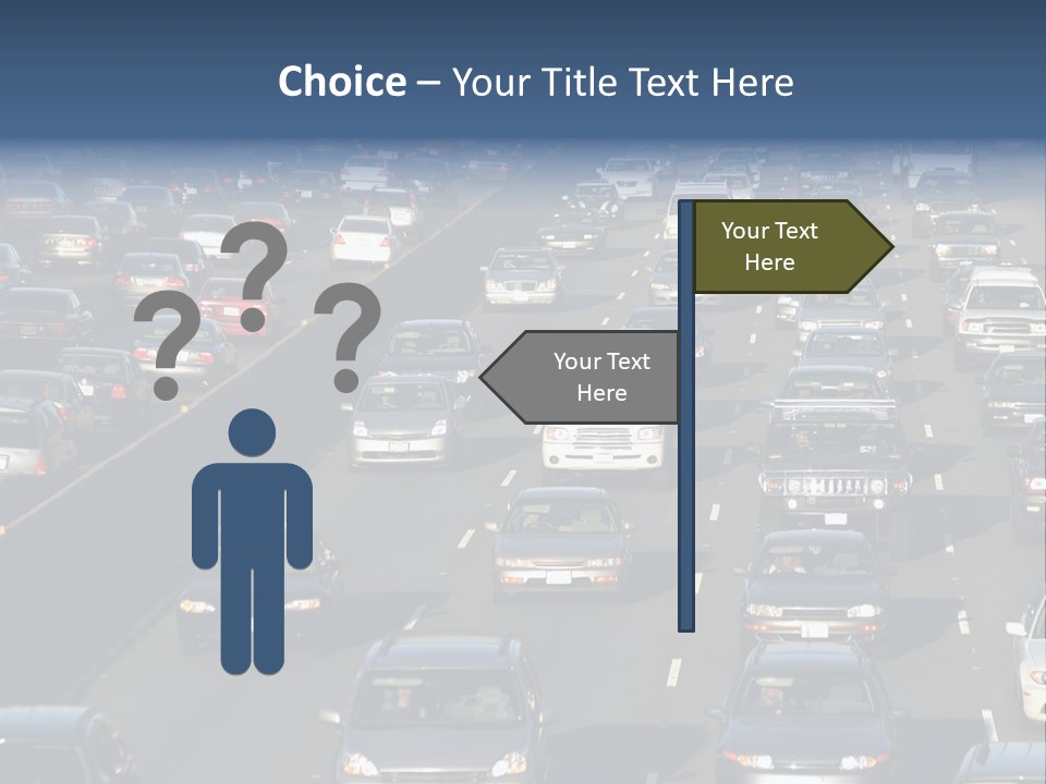 Traffic Jam In Los Angeles PowerPoint Template
