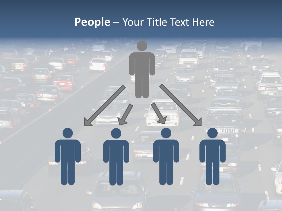 Traffic Jam In Los Angeles PowerPoint Template
