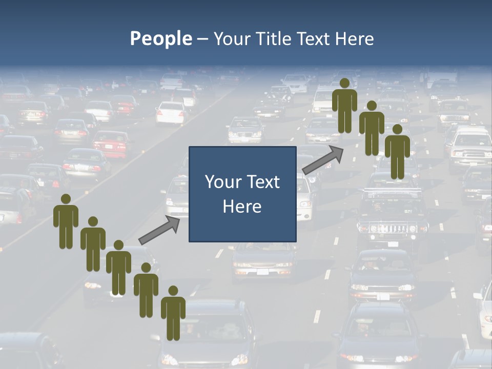 Traffic Jam In Los Angeles PowerPoint Template