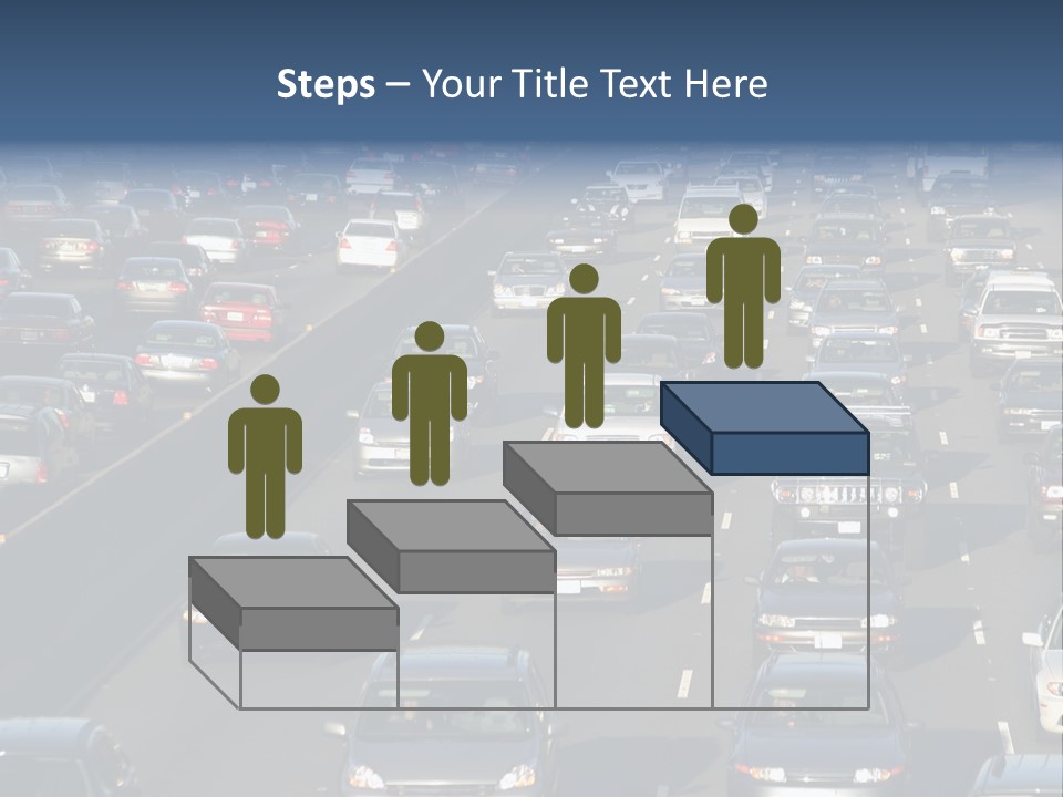 Traffic Jam In Los Angeles PowerPoint Template