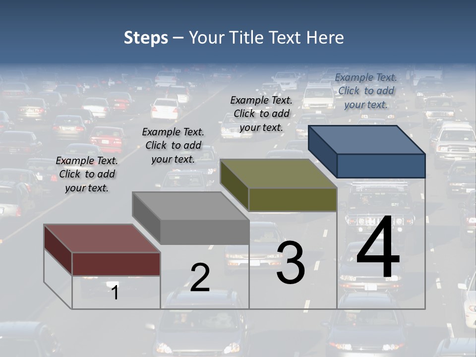 Traffic Jam In Los Angeles PowerPoint Template