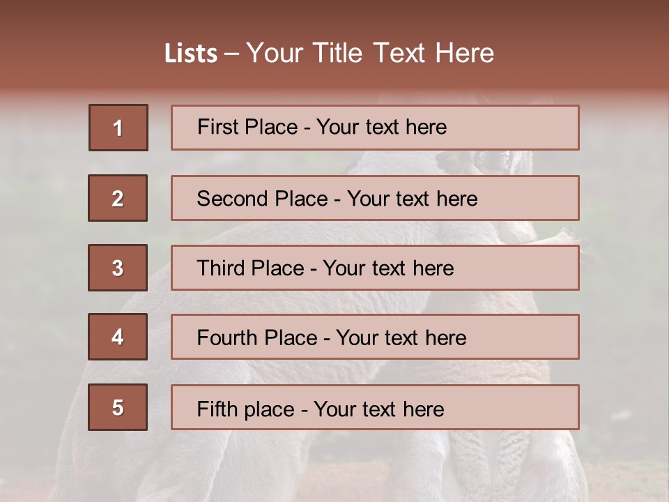 A Kangaroo And A Kangaroo Standing Next To Each Other PowerPoint Template