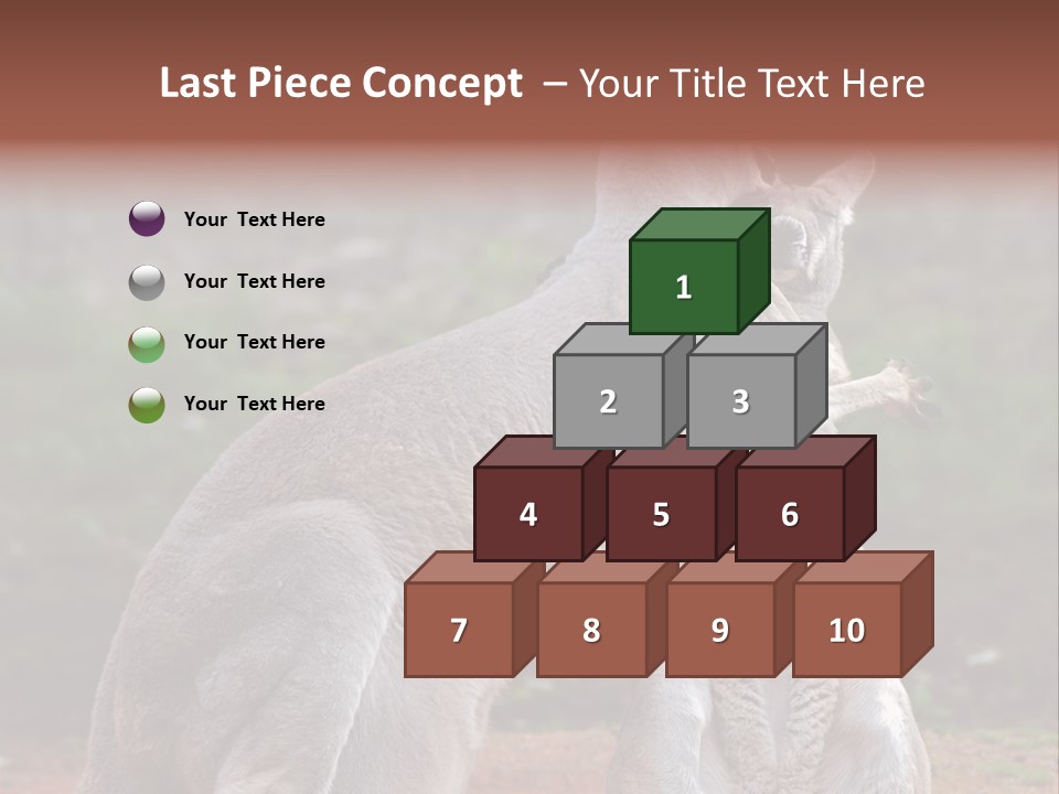 A Kangaroo And A Kangaroo Standing Next To Each Other PowerPoint Template