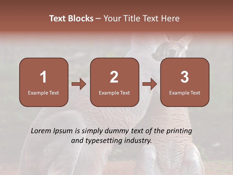 A Kangaroo And A Kangaroo Standing Next To Each Other PowerPoint Template