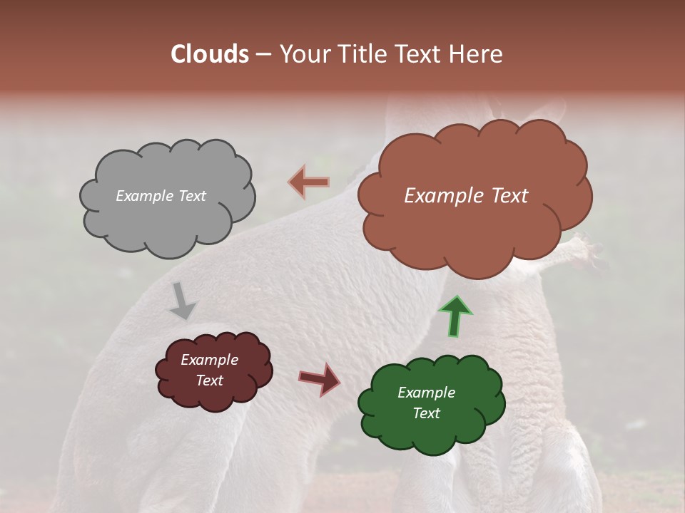 A Kangaroo And A Kangaroo Standing Next To Each Other PowerPoint Template