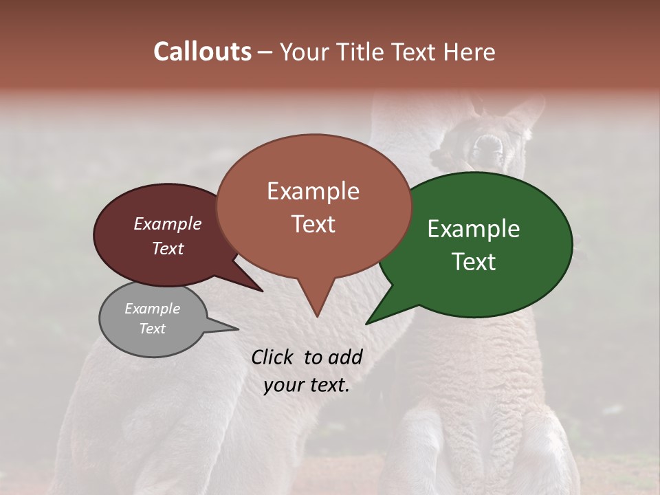 A Kangaroo And A Kangaroo Standing Next To Each Other PowerPoint Template