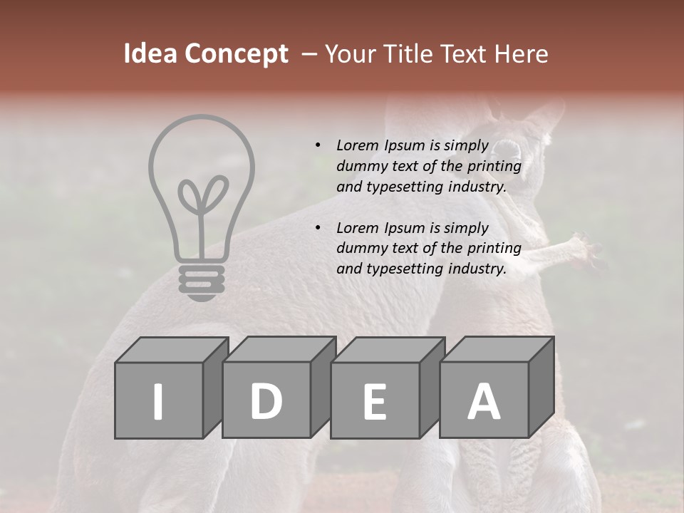 A Kangaroo And A Kangaroo Standing Next To Each Other PowerPoint Template