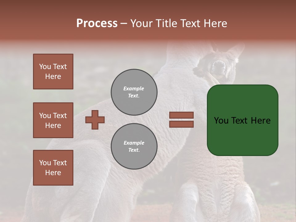 A Kangaroo And A Kangaroo Standing Next To Each Other PowerPoint Template