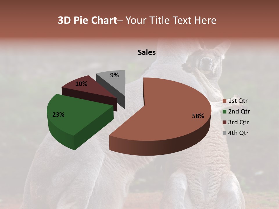 A Kangaroo And A Kangaroo Standing Next To Each Other PowerPoint Template