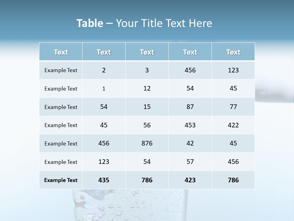 Mineral Water PowerPoint Template