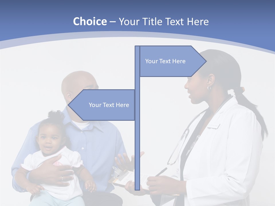 A Doctor Talking To A Woman And A Baby PowerPoint Template