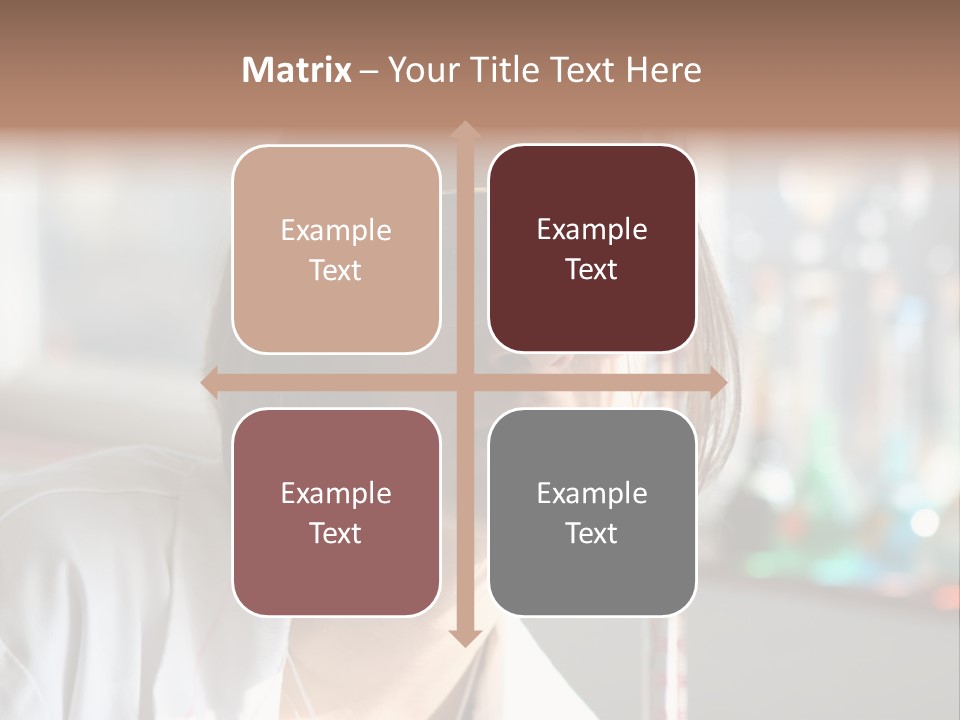 Adorable Girl Studying In The School A Over White Background PowerPoint Template