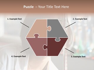 Adorable Girl Studying In The School A Over White Background PowerPoint Template