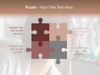 Adorable Girl Studying In The School A Over White Background PowerPoint Template