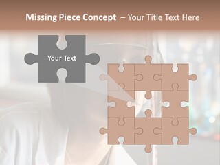 Adorable Girl Studying In The School A Over White Background PowerPoint Template