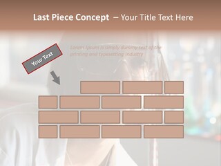 Adorable Girl Studying In The School A Over White Background PowerPoint Template