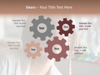 Adorable Girl Studying In The School A Over White Background PowerPoint Template
