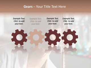 Adorable Girl Studying In The School A Over White Background PowerPoint Template