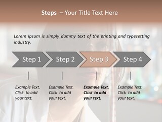 Adorable Girl Studying In The School A Over White Background PowerPoint Template