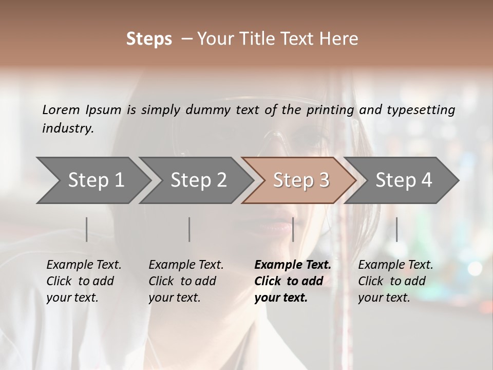 Adorable Girl Studying In The School A Over White Background PowerPoint Template