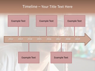 Adorable Girl Studying In The School A Over White Background PowerPoint Template