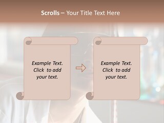 Adorable Girl Studying In The School A Over White Background PowerPoint Template
