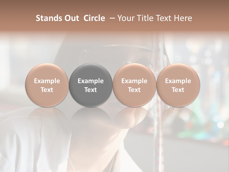 Adorable Girl Studying In The School A Over White Background PowerPoint Template