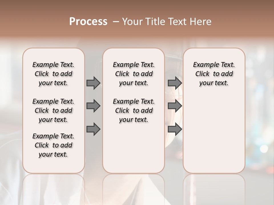 Adorable Girl Studying In The School A Over White Background PowerPoint Template