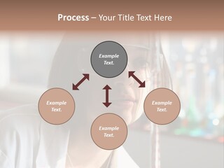 Adorable Girl Studying In The School A Over White Background PowerPoint Template