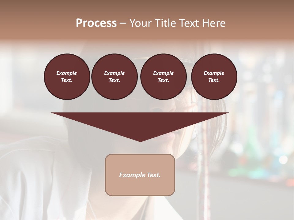 Adorable Girl Studying In The School A Over White Background PowerPoint Template