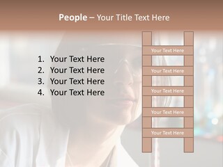 Adorable Girl Studying In The School A Over White Background PowerPoint Template