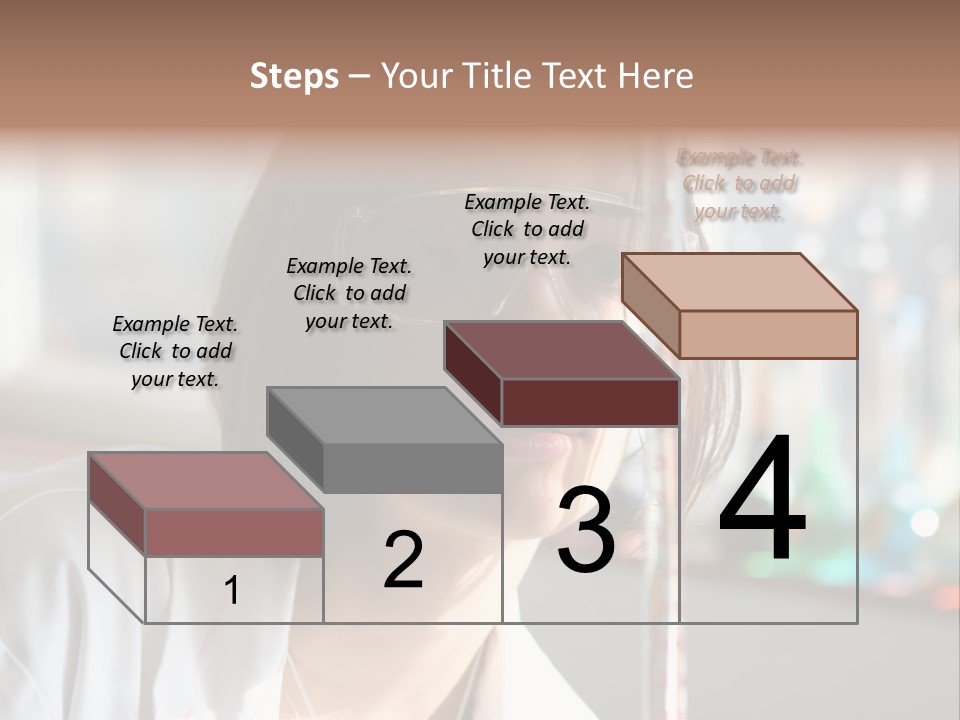 Adorable Girl Studying In The School A Over White Background PowerPoint Template