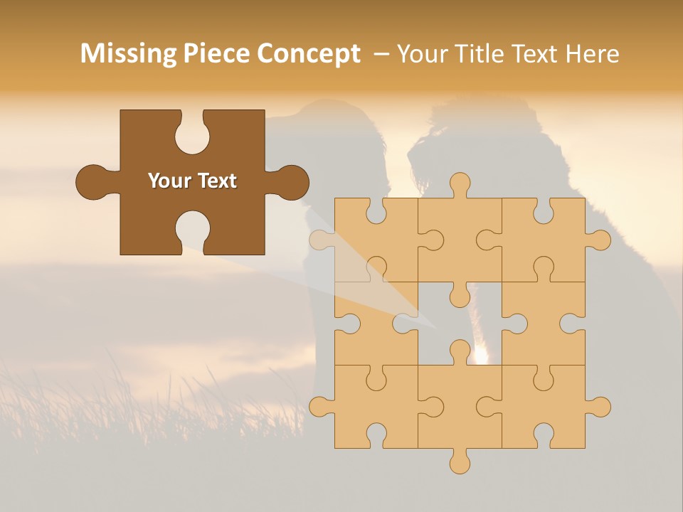 A Couple Of Dogs Sitting On Top Of A Grass Covered Field PowerPoint Template