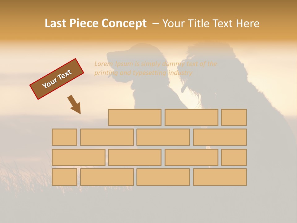 A Couple Of Dogs Sitting On Top Of A Grass Covered Field PowerPoint Template