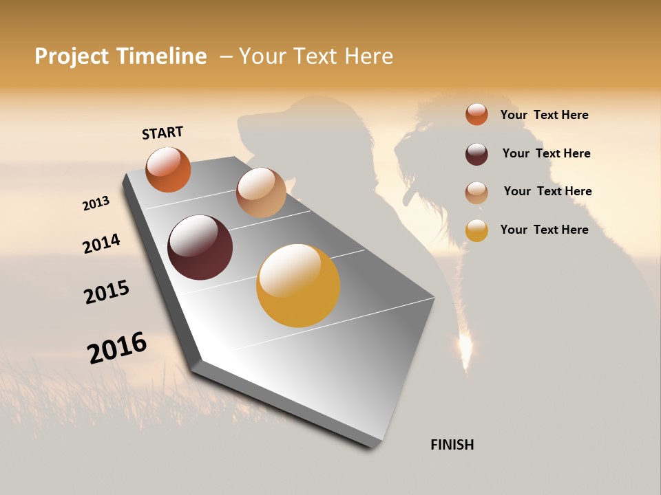 A Couple Of Dogs Sitting On Top Of A Grass Covered Field PowerPoint Template