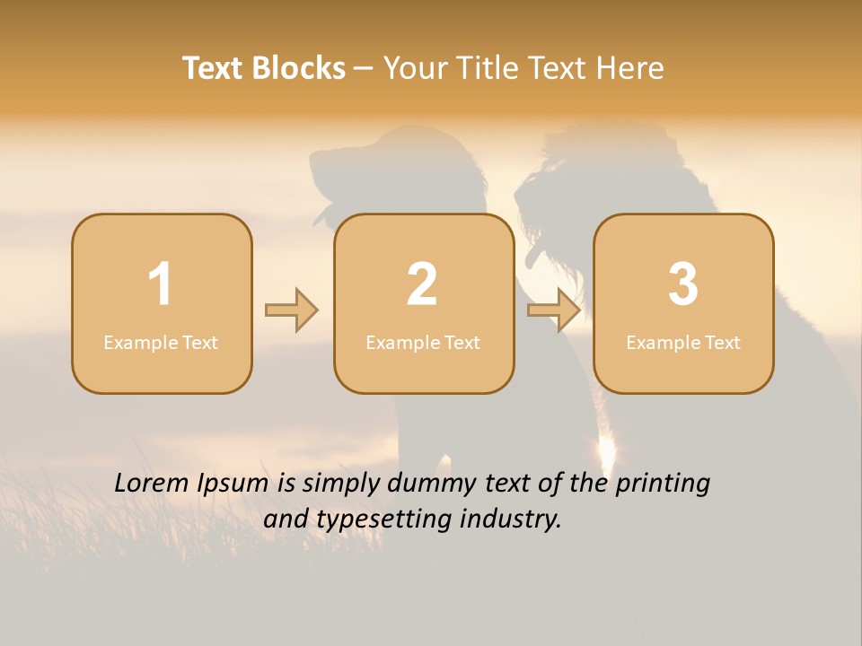 A Couple Of Dogs Sitting On Top Of A Grass Covered Field PowerPoint Template