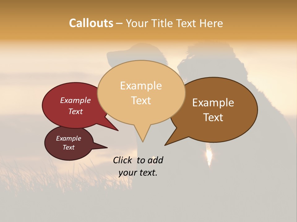 A Couple Of Dogs Sitting On Top Of A Grass Covered Field PowerPoint Template