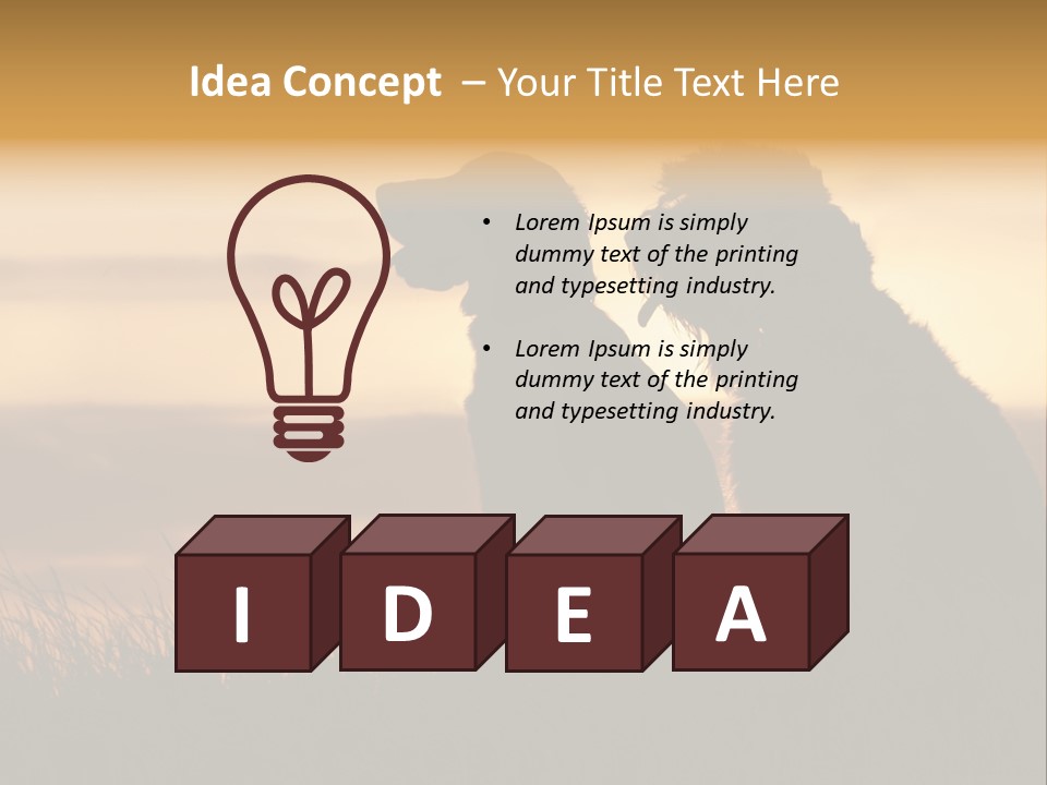 A Couple Of Dogs Sitting On Top Of A Grass Covered Field PowerPoint Template