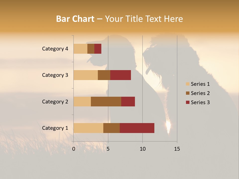 A Couple Of Dogs Sitting On Top Of A Grass Covered Field PowerPoint Template