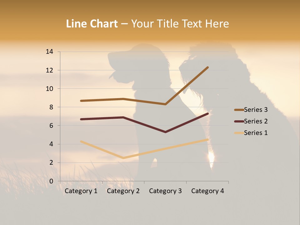 A Couple Of Dogs Sitting On Top Of A Grass Covered Field PowerPoint Template